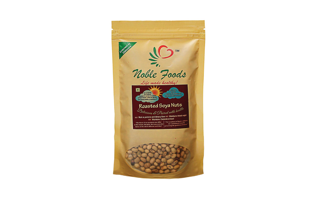 Noble Foods Roasted Soya Nuts    Pack  180 grams